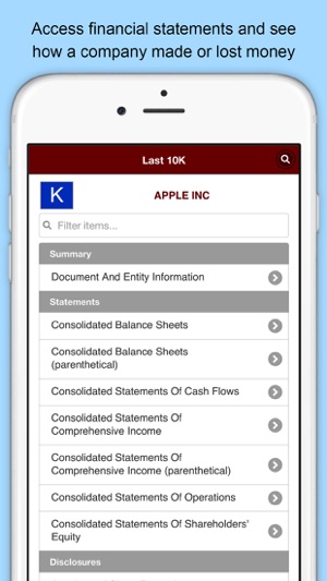 Last 10K: Company SEC Filings