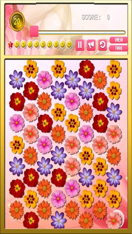 Flower Garden Bubble Dots: Match Threes Across The Board