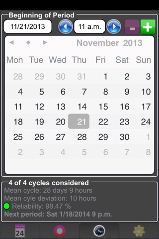 iCyclus - Track your Menstrual Cycle and Fertility - Menstrual Calendar screenshot 4