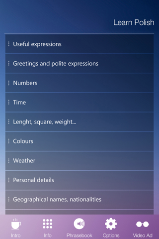 Learn POLISH Fast and Easy - Learn to Speak Polish Language Audio Phrasebook and Dictionary App for Beginners screenshot 2