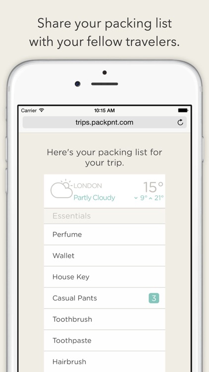 PackPoint Packing List Travel Companion screenshot-3