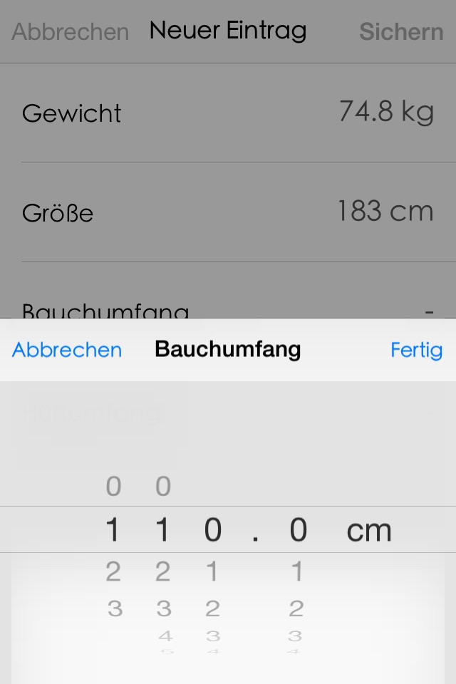 Weight Track - BMI and WHR screenshot 2