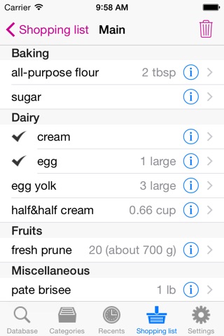 Recipe Organizer Shop'NCook Lite screenshot 3