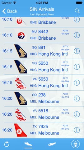 SG Changi Airport - iPlane Flight Informationのおすすめ画像1