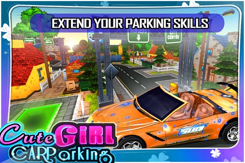Cute Girl Car Parking ( 3d Driving Game ) screenshot 3