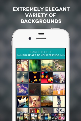 InstaPoster+ - Beautiful Backgrounds and Cool Text Patterns to Create Stunning Social Messages! screenshot 2