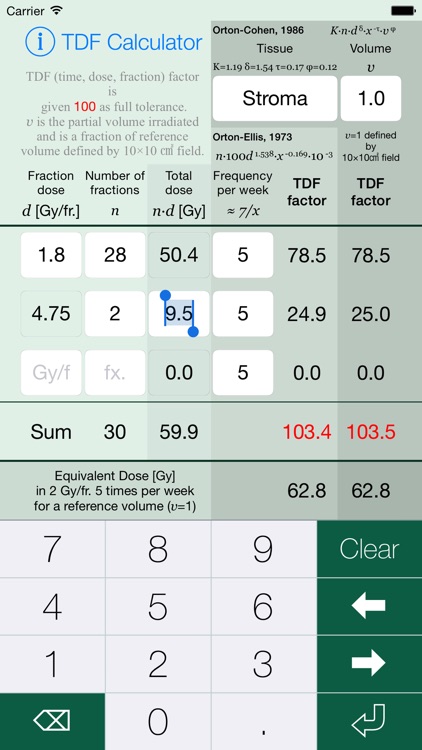 TDF Calculator