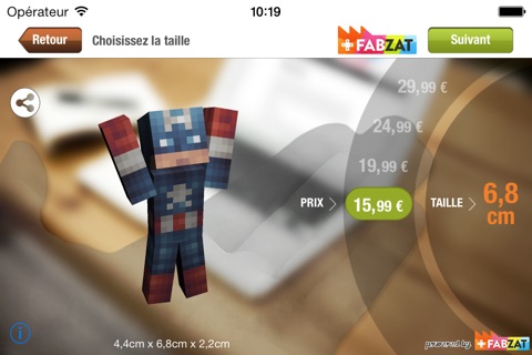 FabZat 3D Printing Shop for action figures screenshot 2