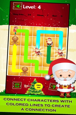 Santa Draw Christmas Line -Connect The Colors And Match Free screenshot 3
