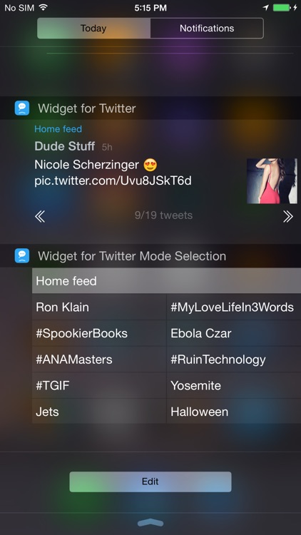 Widget for Twitter