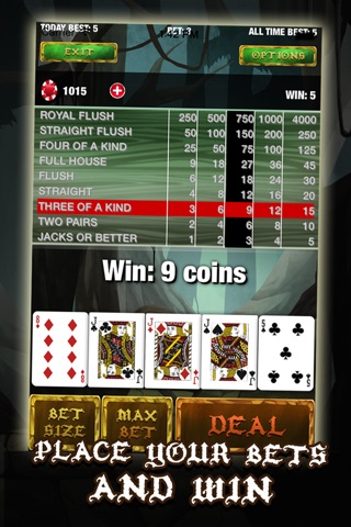 Jungle Temple Video Poker - Fun Casino Gambling Blast screenshot 3