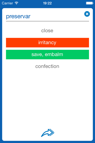 Portuguese−English dictionary screenshot 4