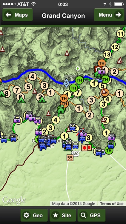 Grand Canyon OFFLINE Road and Trail Map screenshot-4