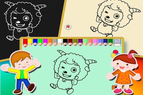 Coloring Book - Cartoon Sheep screenshot 3