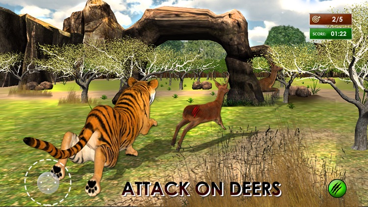 Wild Tiger Jungle Hunt 3D - Real Siberian Beast Attack on Deer in Safari Animal Simulator Game screenshot-3