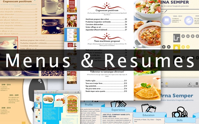 Designs For Pages Prints And Template Doents On The Mac Screenshots
