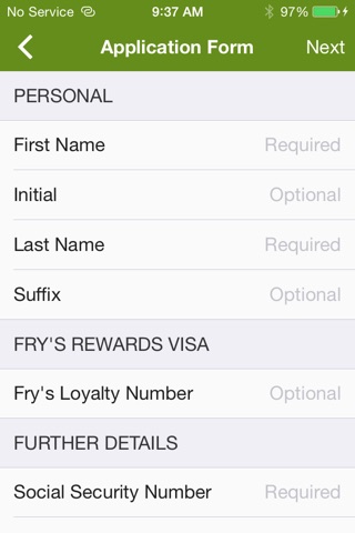 Fry’s REWARDS Credit Card App screenshot 2