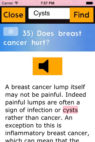 FYI: Breast Cancer screenshot 2