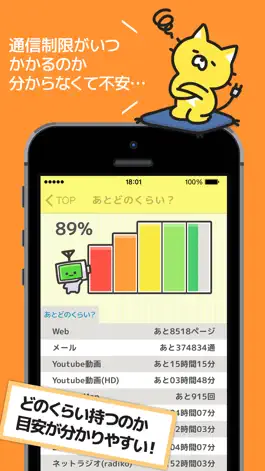 Game screenshot STOP通信制限！通信量チェッカーで通信料節約！ for wifi & 3G LTE hack