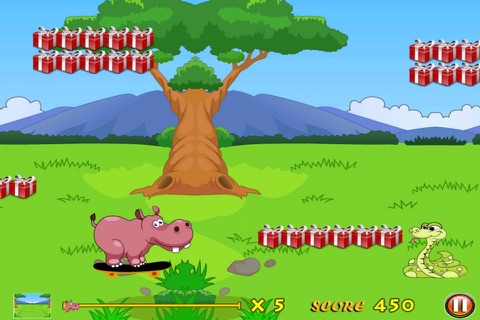 Skateboard Hippo Run Escapade - Awesome Gifts Chase FREE screenshot 2