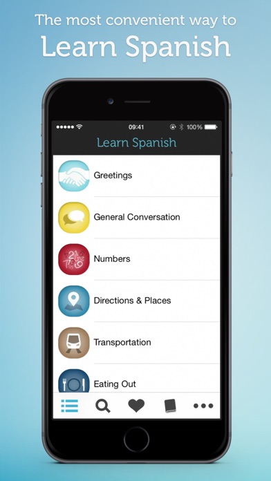 Learn Spanish HD - Phrasebook for Travel in Spain Screenshot 1