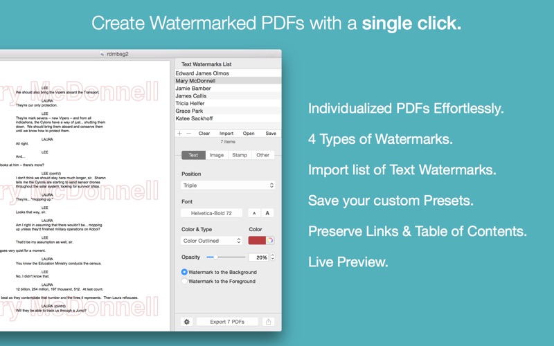 PDF Watermarker Screenshots