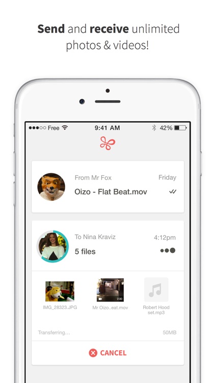 File Transfer by Infinit - File sharing of unlimited size with your friends and between your devices