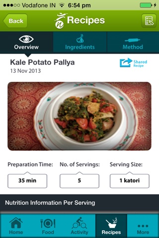 FitnSpicy Living - Indian Food Nutrition, Fitness & Recipe Analysis screenshot 4