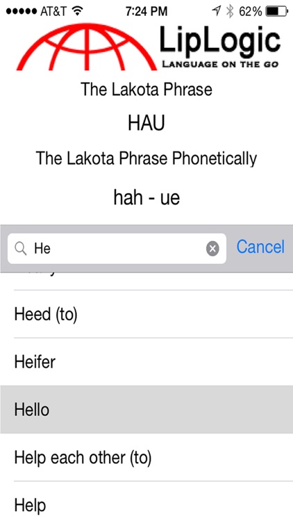 LipLogic Lakota Words and Phrases