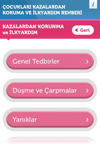 Çocukları Kazalardan Koruma ve İlkyardım Uygulaması screenshot 4