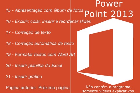 Tutorial for Power Point 2013 Grátis Português screenshot 2