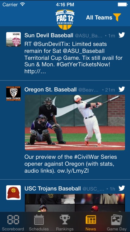 Pac 12 Baseball Schedules & Scores screenshot-4