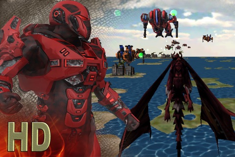 Red Dragon Robot Attack - An Epic 3D Arial battlefield apocalypse screenshot 2