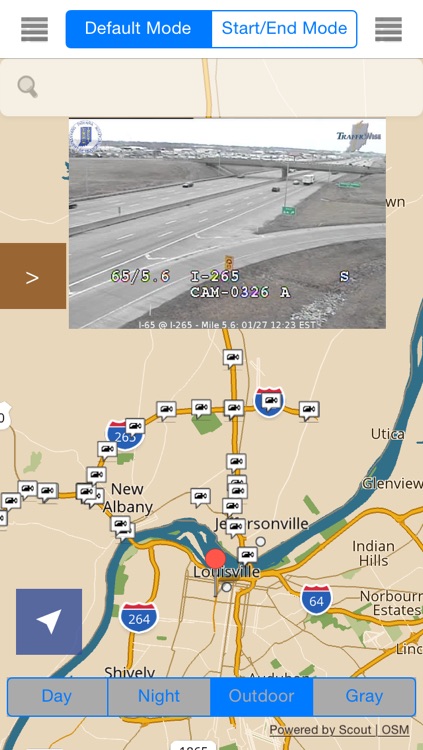 Indiana Offline Map with Traffic Cameras