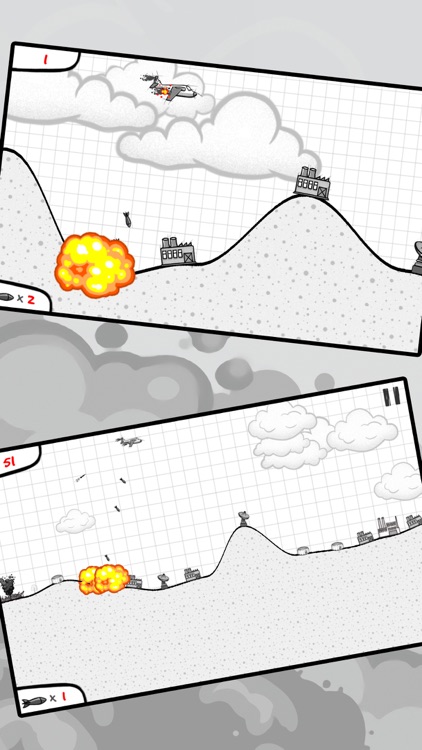 Bomber - The Game Where Paper Plane Drops Bombs On Objects In Notebook