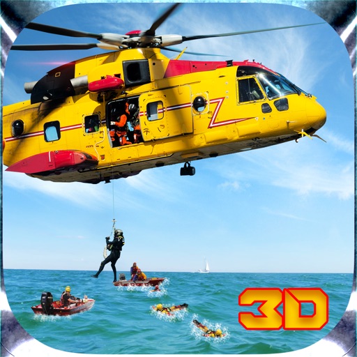 City Rescue Helicopter Pilot Flight 3D Simulator - Rescuer Team Chopper Parking Game