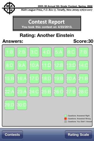 Math League Contests (Questions and Answers) Grade 5, 2001-06 screenshot 4