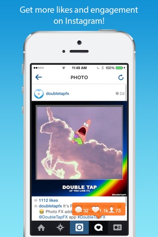 DoubleTapFX - Fuse PhotoFX, Borders and Double Tap Templates to Gain Followers and More Likes screenshot 3