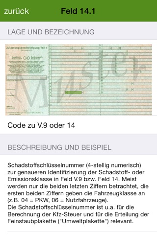 Zulassungsbescheinigung screenshot 3