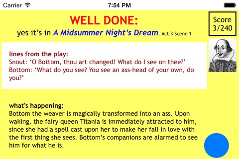 Shakespeare Props Quiz screenshot 2