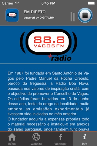 Rádio Vagos FM screenshot 2
