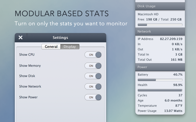 ‎StatsBar: System Monitoring Screenshot