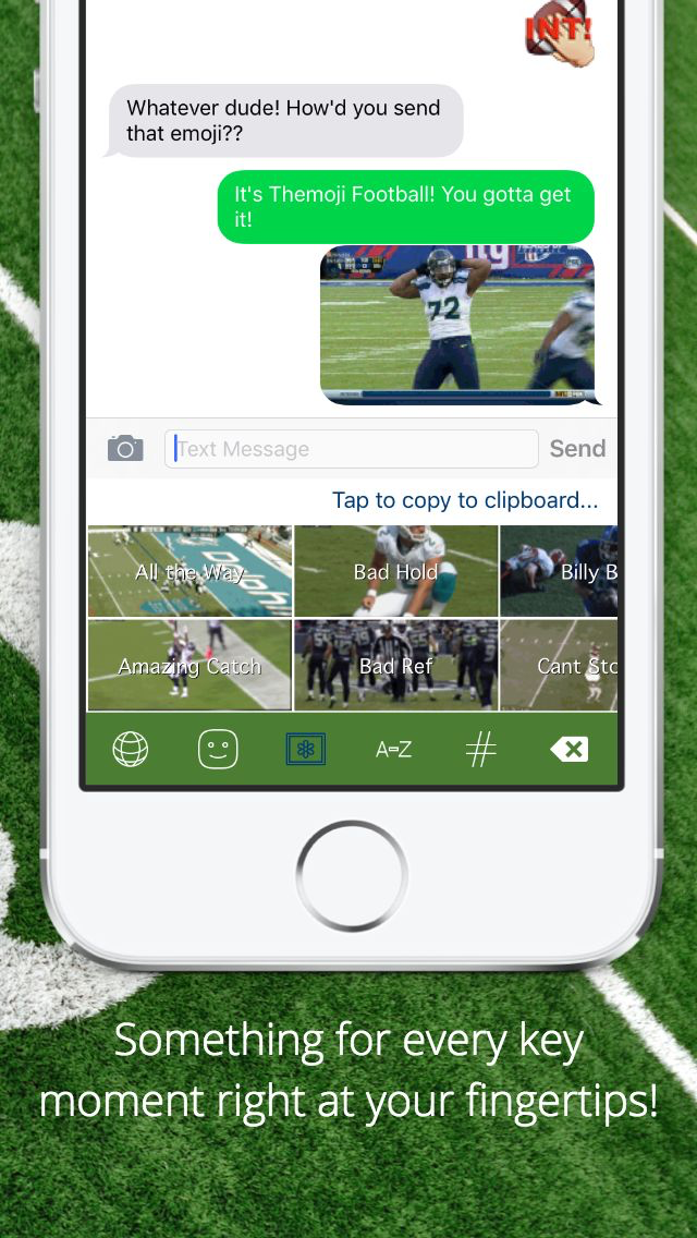 Themoji - Football Emoji GIF  Fantasy Football with College Sports Keyboard
