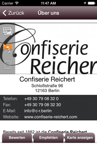 Confiserie Reichert screenshot 2