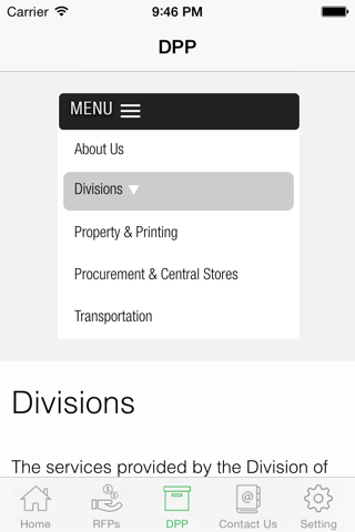 Department of Property & Procurement Mobile Access screenshot 2