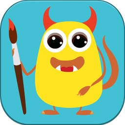 Paint & Dress up your monsters - drawing, coloring and dress up game for kids FREE