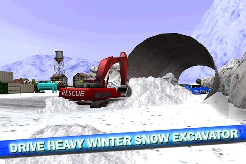 Snow Rescue Excavator Sim 3D – City Heavy Winter Snow Relief Operation Game screenshot 2