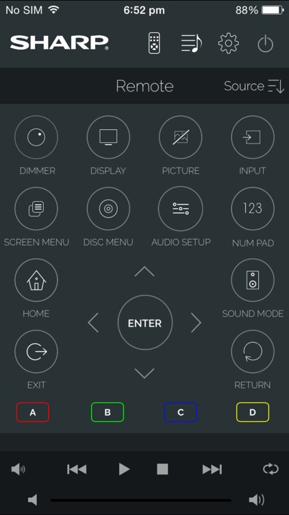 Sharp AudioCentral Remote