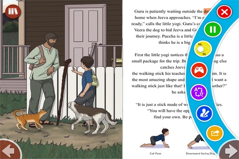 Jeeva and the Walking Stick - Interactive Yoga Learning ebook through repetition and memorization screenshot 2