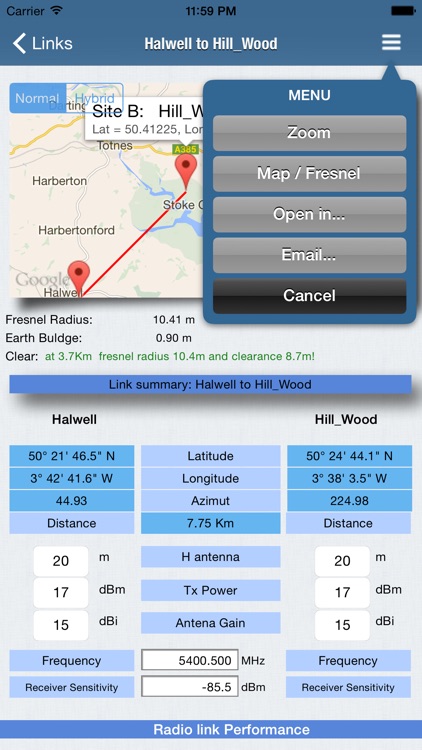 RF Haversine Lite - Radio Link Budget screenshot-3